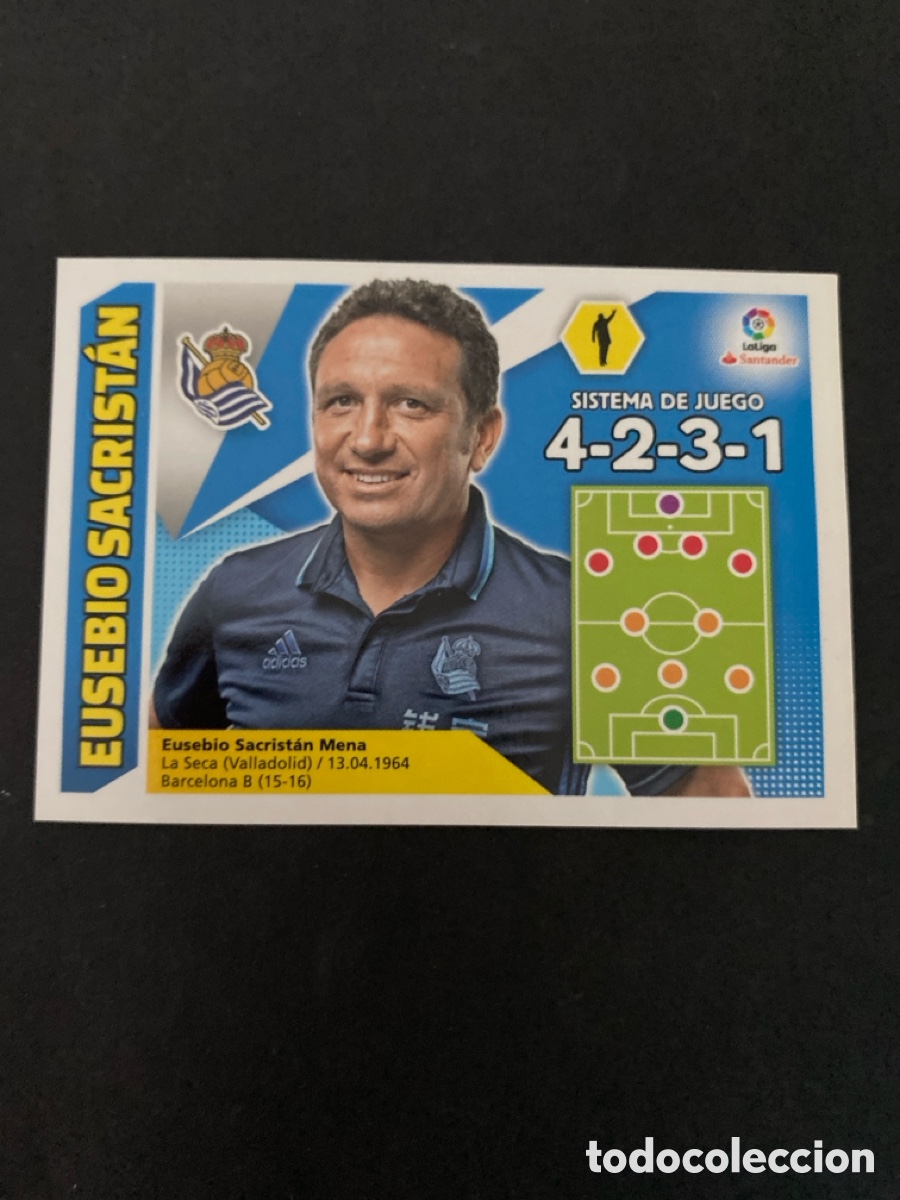 Cromos de f&uacute;tbol: Cromo liga 17/18 Entrenador N*34