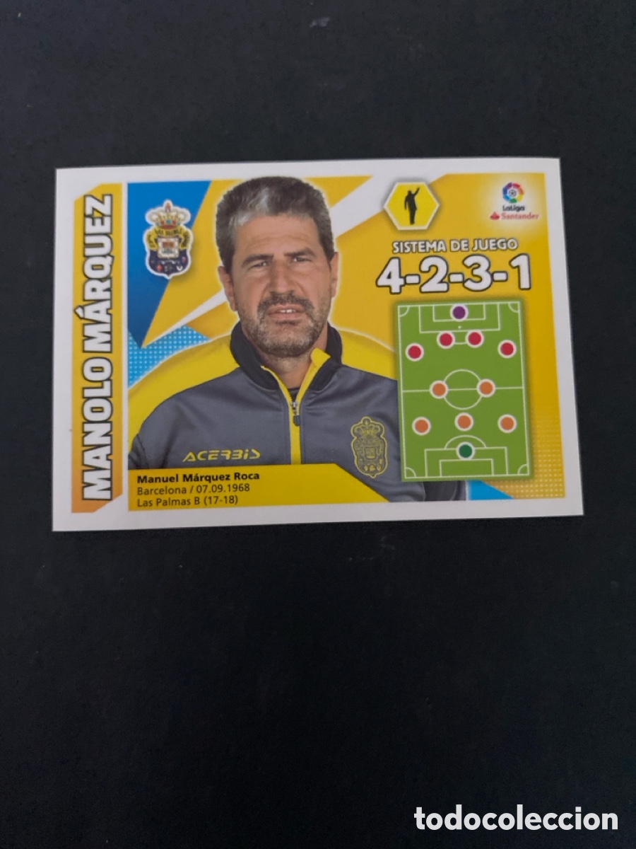 Cromos de f&uacute;tbol: Cromo liga 17/18 Entrenador N*24