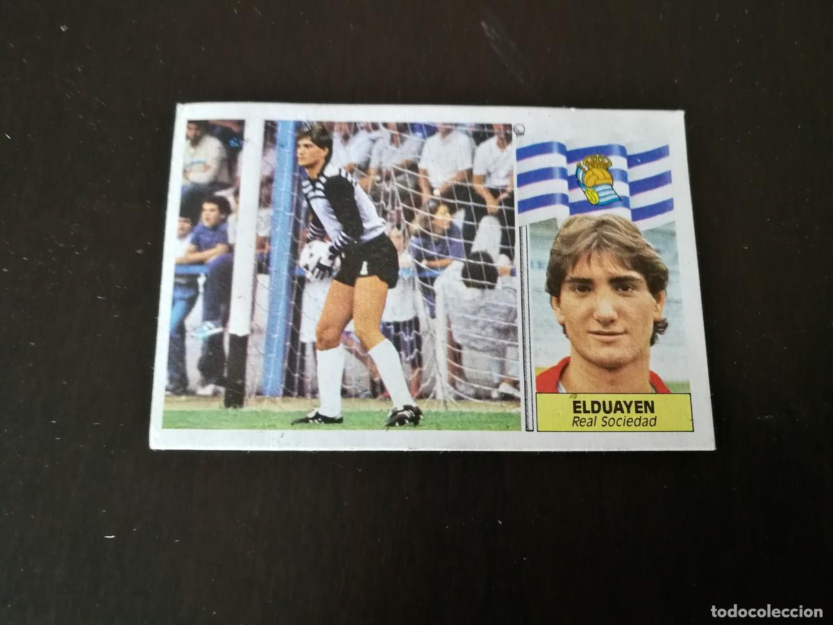 Cromos de f&uacute;tbol: Elduayen Baja Real Sociedad Editorial Este 86/87, 1986-1987, despegado
