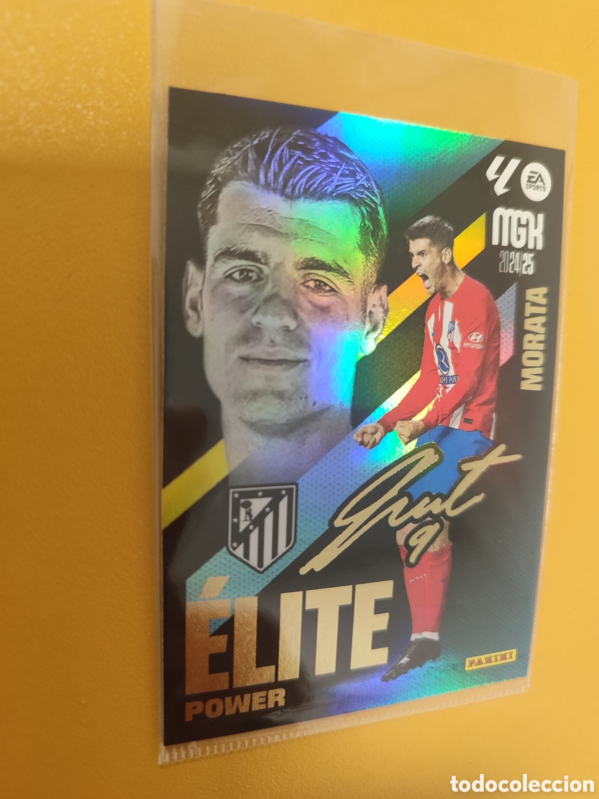 Cromos de f&uacute;tbol: Morata &Eacute;lite Power firmado MGK 24/25