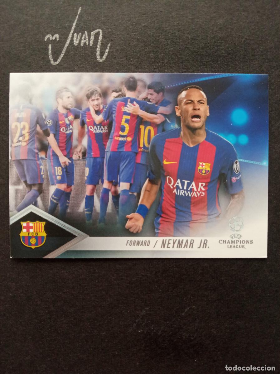 Football Stickers: CP-N NEYMAR JR FC BARCELONA BRASIL ⚽ TOPPS &reg; SHOWCASE UEFA CHAMPIONS LEAGUE 2016 2017 16 17 NUEVO