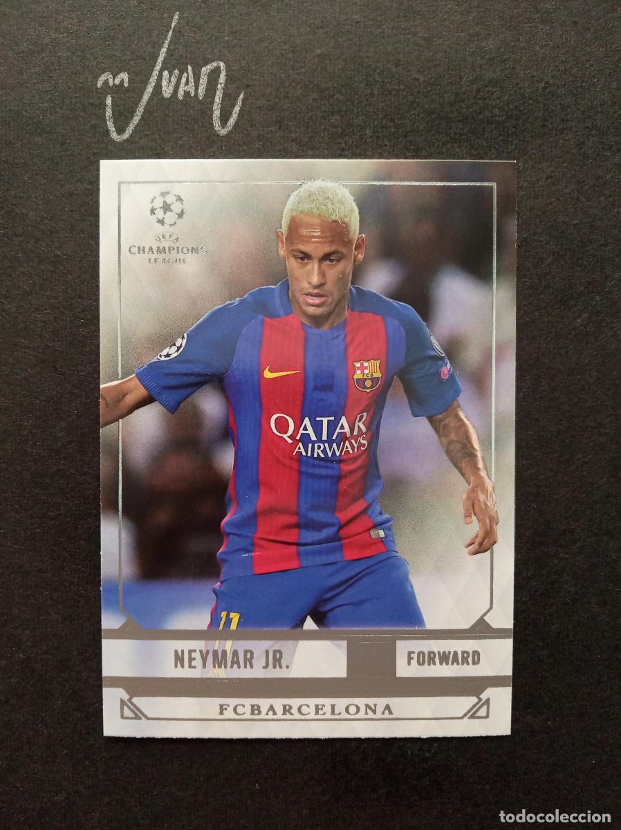 Football Stickers: N&ordm; 51 NEYMAR JR FC BARCELONA BRASIL ⚽ TOPPS &reg; SHOWCASE UEFA CHAMPIONS LEAGUE 2016 2017 16 17 NUEVO