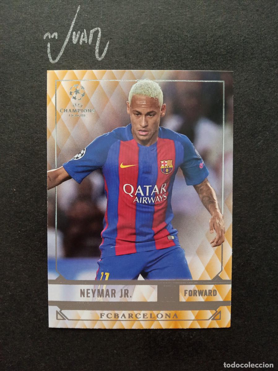 Cromos de f&uacute;tbol: N&ordm; 51 PARALELA ORANGE NEYMAR JR BARCELONA BRASIL ⚽ TOPPS &reg; SHOWCASE UEFA CHAMPIONS 2016 2017 16 17