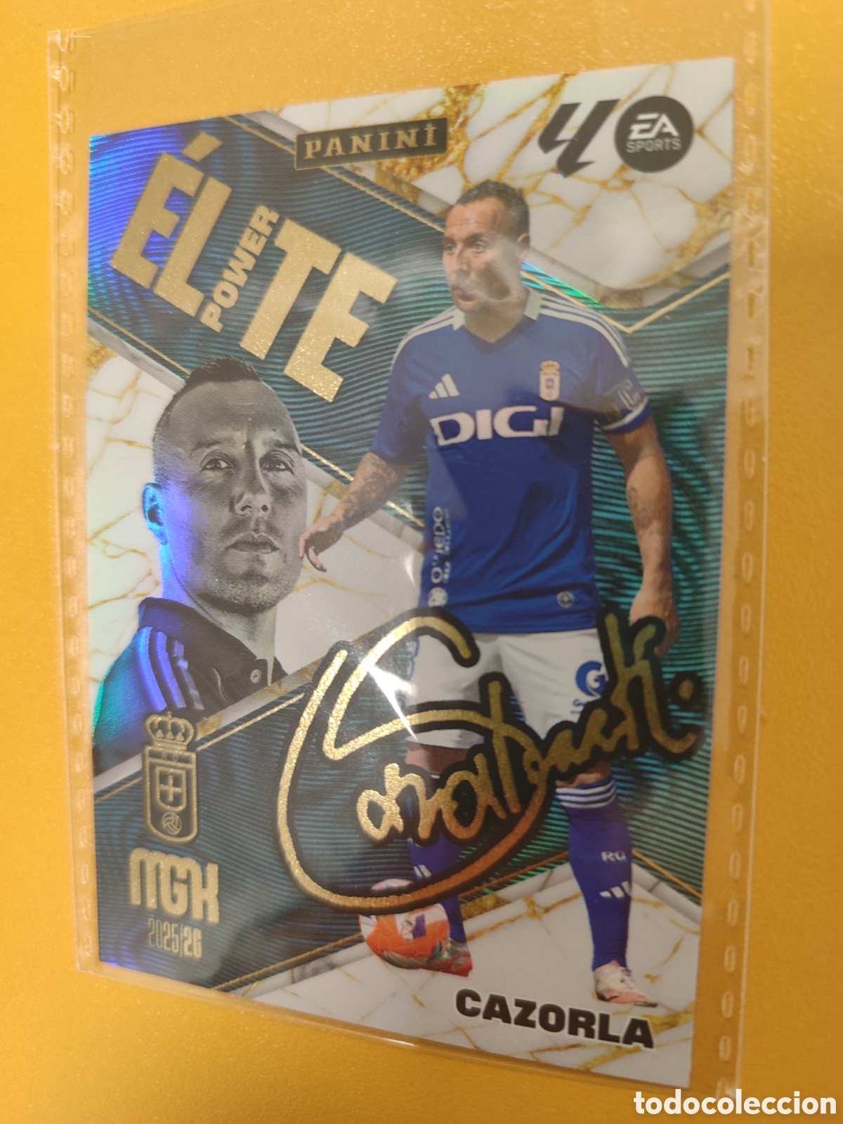 Cromos de f&uacute;tbol: Cazorla &Eacute;lite Power firmado Megacraks 25/26
