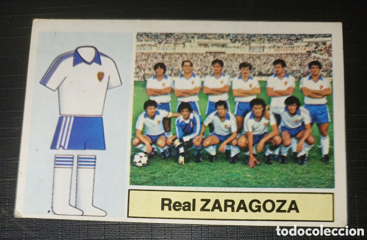 Cromos de f&uacute;tbol: Cromo Escudo / Alineaci&oacute;n Real Zaragoza - Liga 82 83 / 1982 1983 - Ed. Este