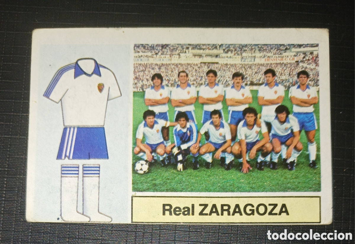 Cromos de f&uacute;tbol: Cromo Escudo / Alineaci&oacute;n Real Zaragoza - Liga 82 83 / 1982 1983 - Ed. Este