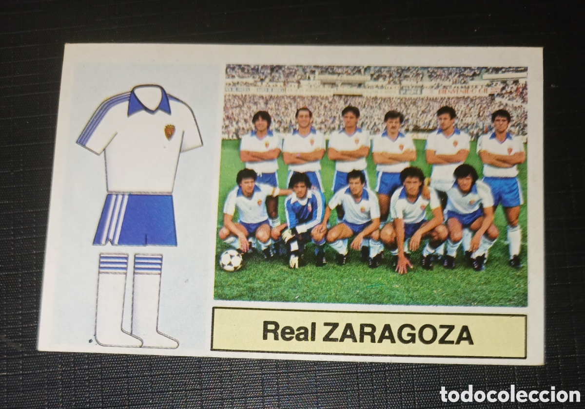 Cromos de f&uacute;tbol: Cromo Escudo / Alineaci&oacute;n Real Zaragoza - Liga 82 83 / 1982 1983 - Ed. Este