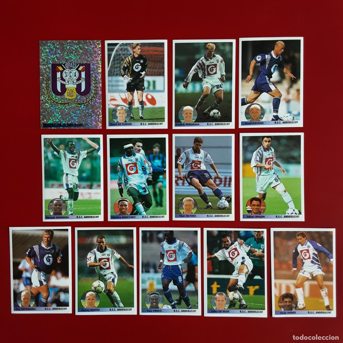 Cromos de f&uacute;tbol: EQUIPO COMPLETO ANDERLECHT LOS MEJORES EQUIPOS DE EUROPA 1996/1997 PANINI-NUNCA PEGADO