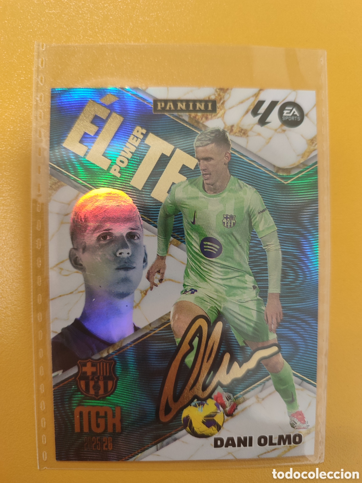 Cromos de f&uacute;tbol: Dani Olmo &Eacute;lite Power firmado MGK 25/26