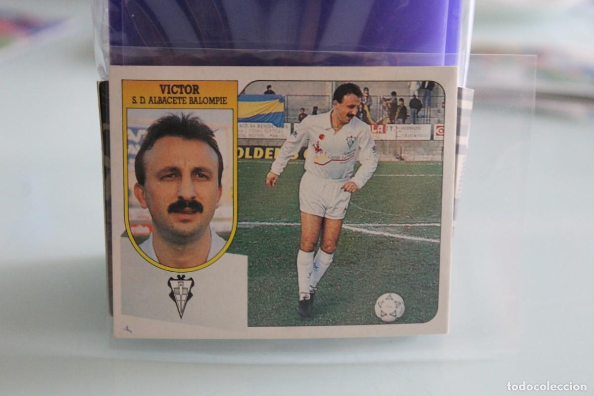 Cromos de f&uacute;tbol: ESTE 91 92 V&Iacute;CTOR BAJA RECUPERADO DE &Aacute;LBUM