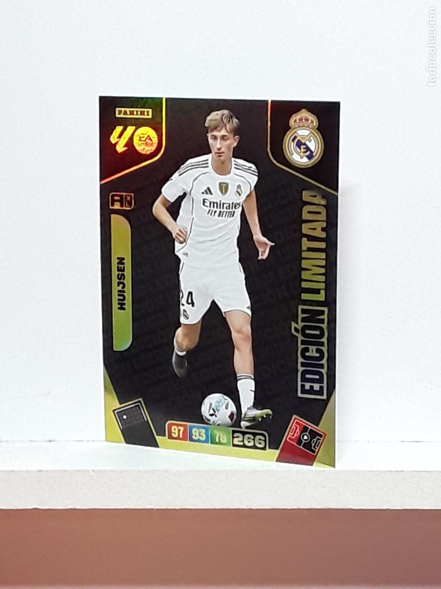 Cromos de f&uacute;tbol: ADRENALYN 2025 2026 25 26 ALBUM PANINI LIGA N LIMITADA REAL MADRID HUIJSEN