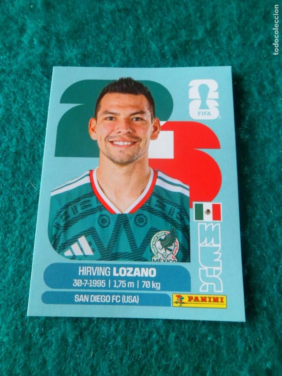 Cromos de f&uacute;tbol: CROMO FIFA WORLD CUP 2026. PANINI. HIRVING LOZANO. MEX 15