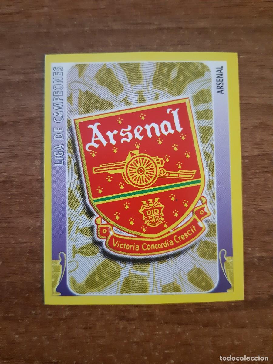 Cromos de f&uacute;tbol: N&deg;523 ESCUDO ARSENAL SUPER CAMPEONATO 98-99 PANINI SPORTS. NUNCA PEGADO, SIN PEGAR