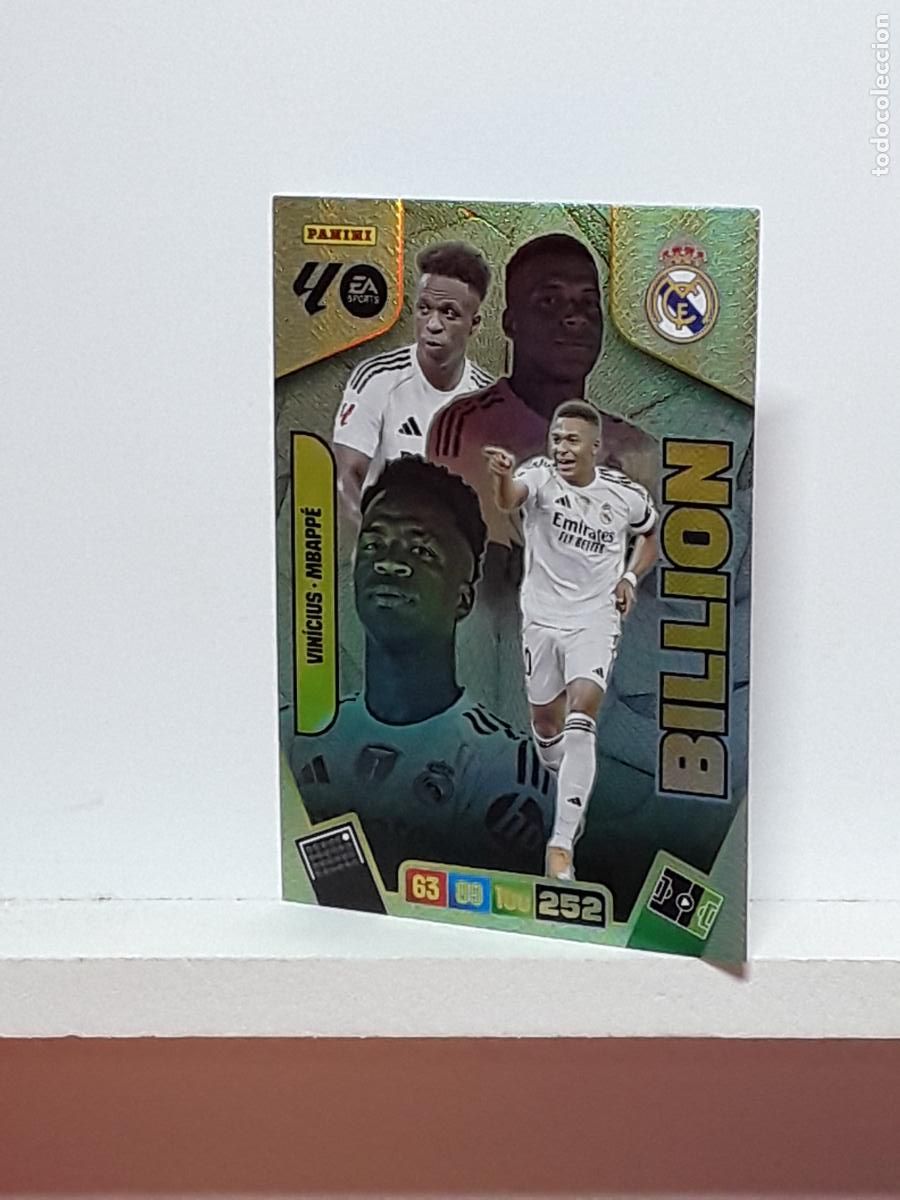 Cromos de f&uacute;tbol: ADRENALYN 2025 2026 25 26 ALBUM PANINI LIGA N LIMITADA REAL MADRID BILLION VINICIUS MBAPPE