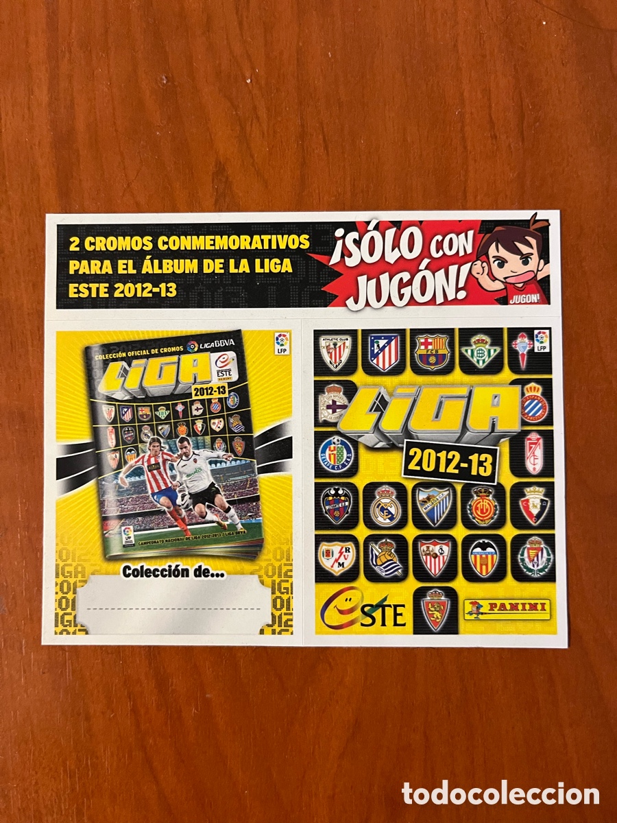 Cromos de f&uacute;tbol: 2 CROMOS CONMEMORATIVOS PARA EL ALBUM LIGA ESTE 2012 2013 12 13 NUNCA PEGADOS REVISTA JUG&Oacute;N