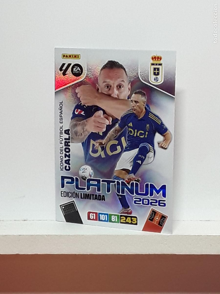 Cromos de f&uacute;tbol: ADRENALYN 2025 2026 25 26 ALBUM PANINI LIGA N LIMITADA OVIEDO PLATINUM CAZORLA