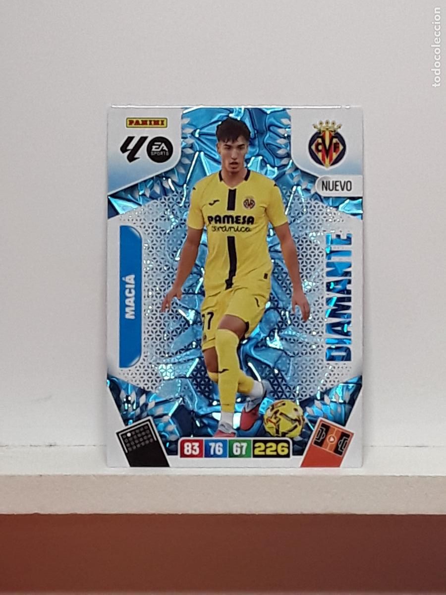 Cromos de f&uacute;tbol: ADRENALYN 2025 2026 25 26 ALBUM PANINI LIGA N LIMITADA VILLARREAL DIAMANTE MACIA