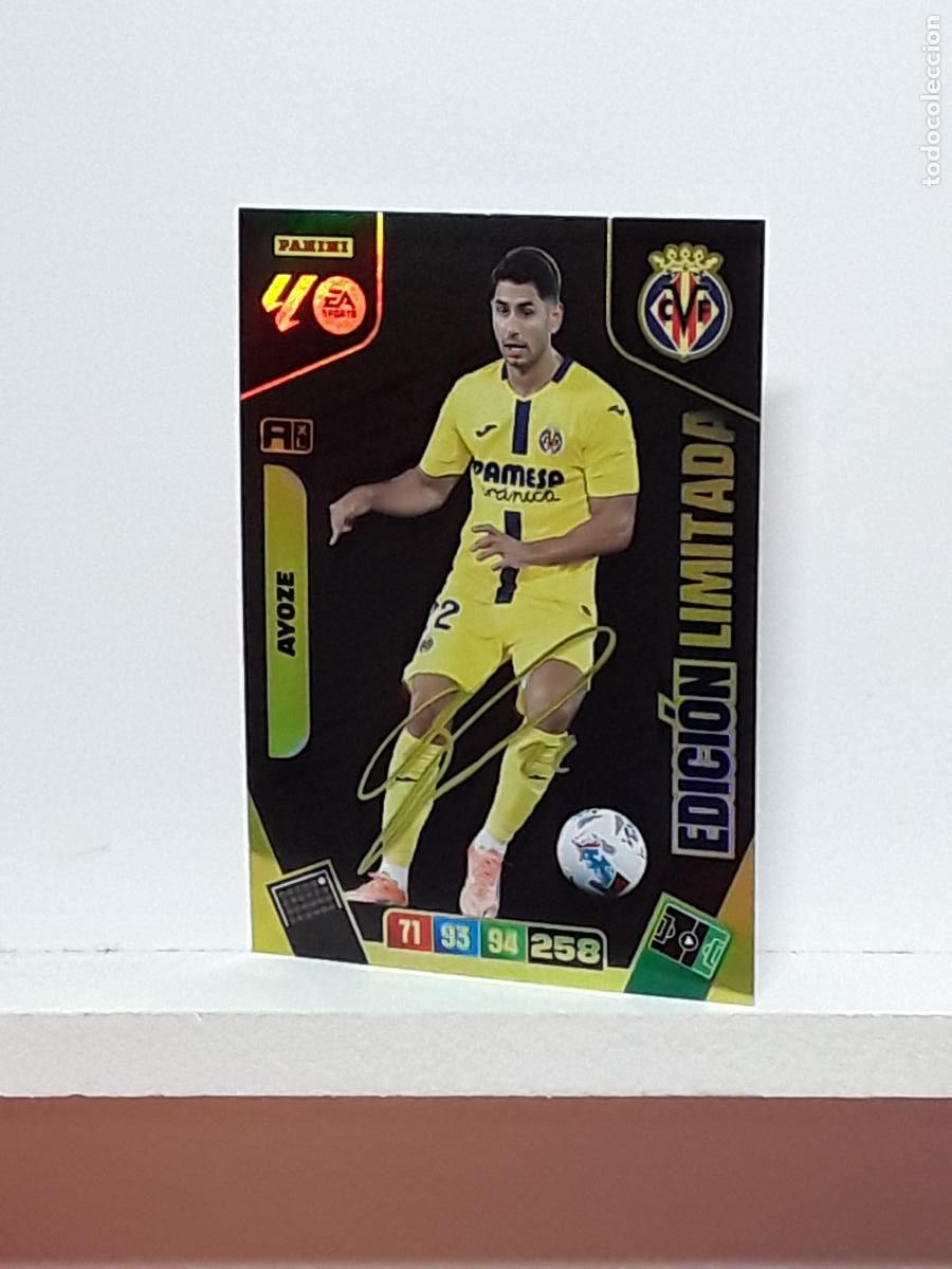 Cromos de f&uacute;tbol: ADRENALYN 2025 2026 25 26 ALBUM PANINI LIGA N LIMITADA VILLARREAL FIRMADA AYOZE