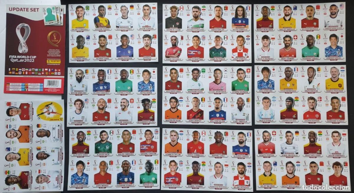 Cromos de f&uacute;tbol: UPDATE SET Completo 80 Stickers - Panini FIFA World Cup Qatar 2020 actualizaci&oacute;n