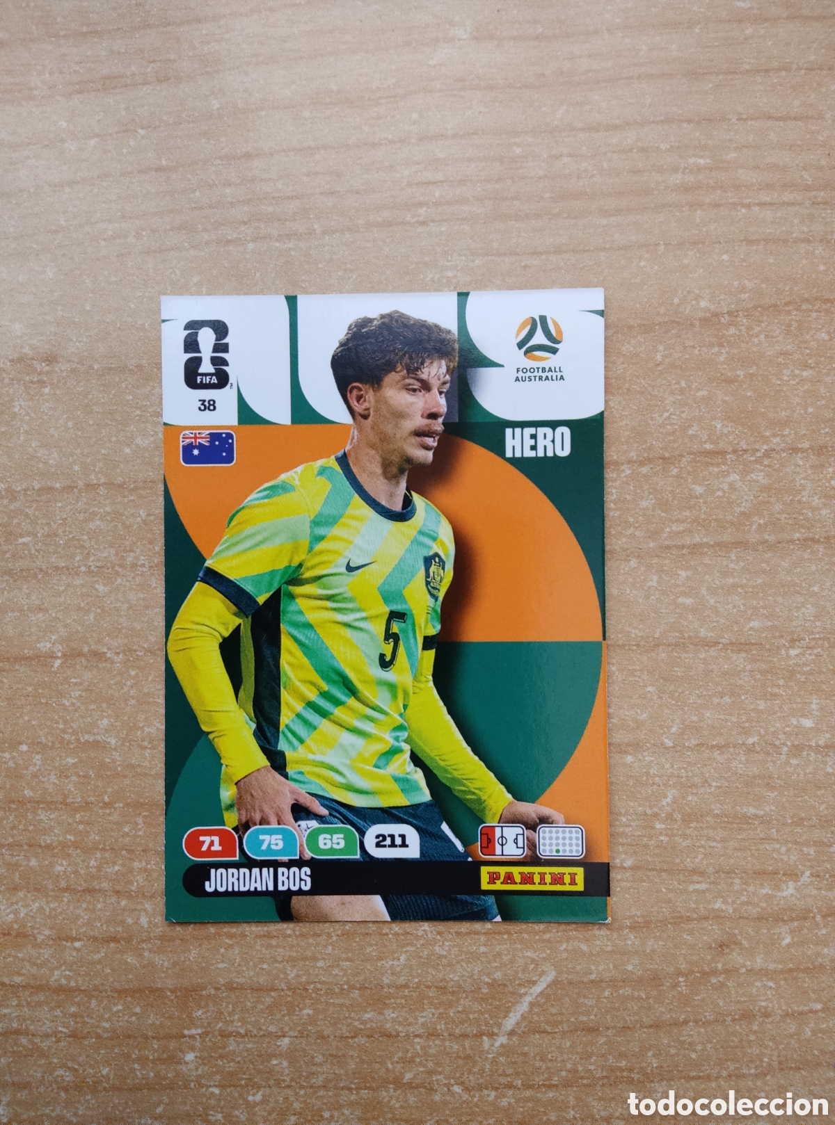 Cromos de f&uacute;tbol: 38 JORDAN BOS AUSTRALIA ADRENALYN XL MUNDIAL 2026
