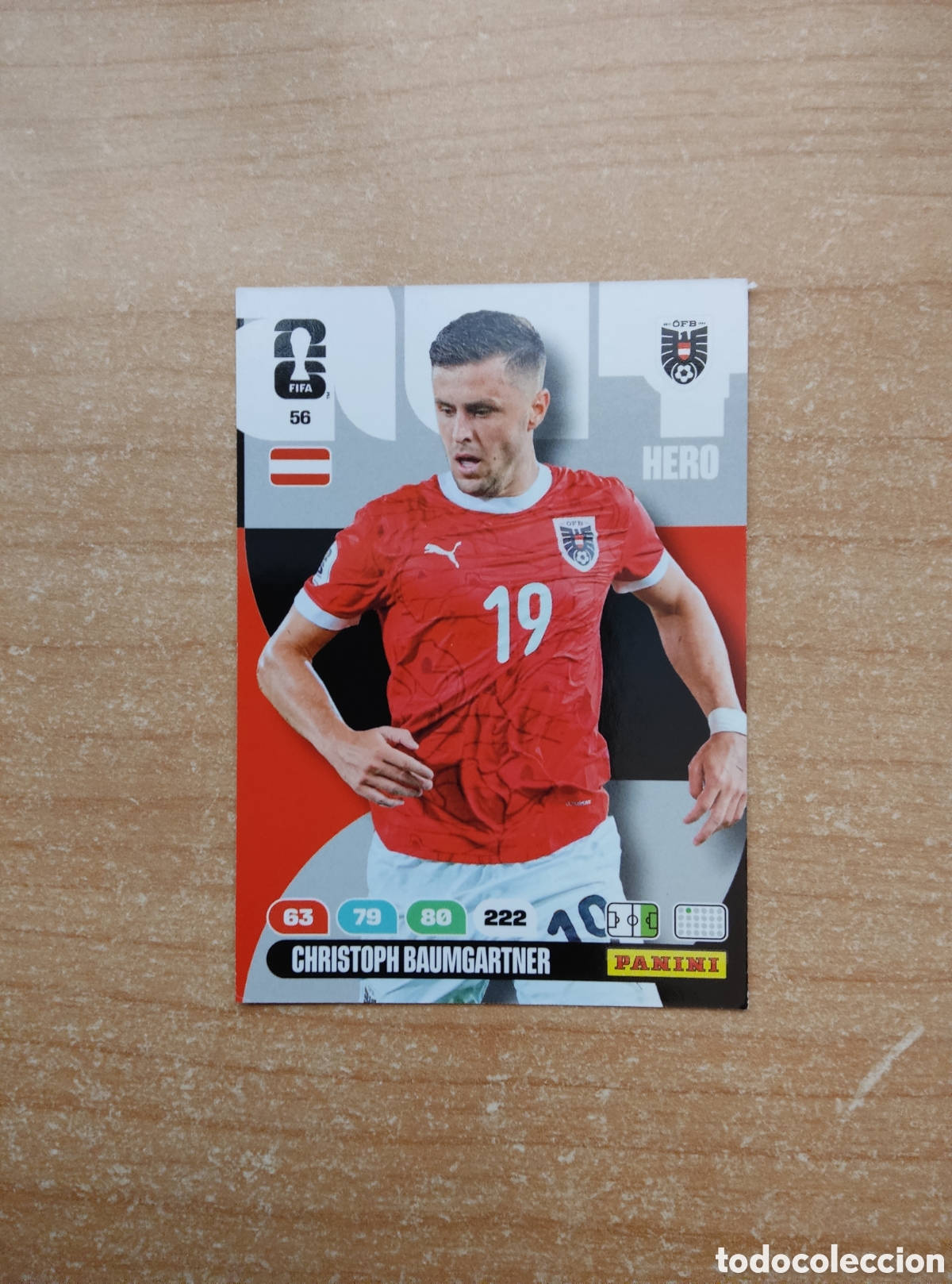 Cromos de f&uacute;tbol: 56 CHRISTOPH BAUMGARTNER AUSTRIA ADRENALYN XL MUNDIAL 2026