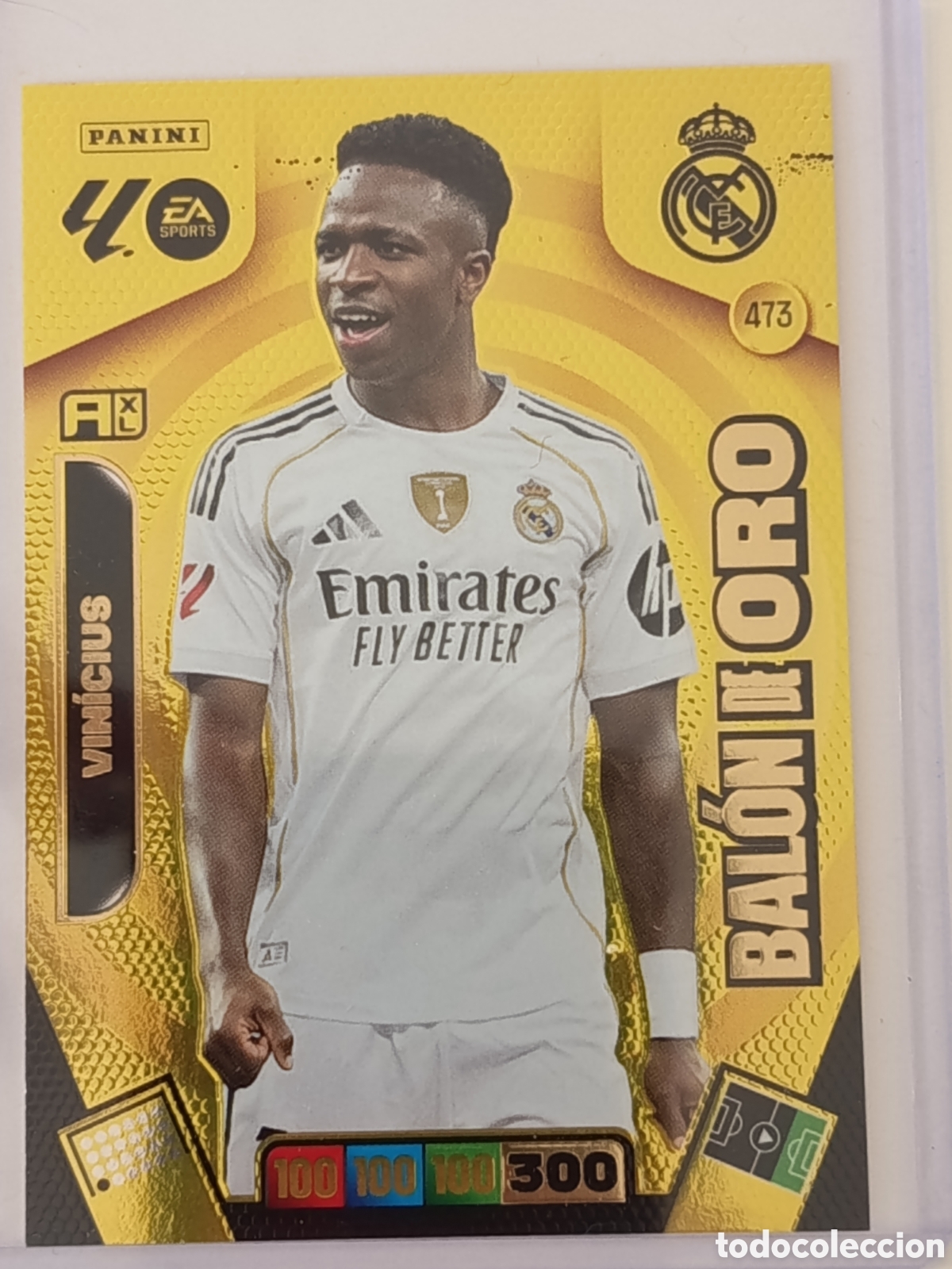 Cromos de f&uacute;tbol: Vinicius Jr bal&oacute;n de oro Adrenalyn 2025-2026