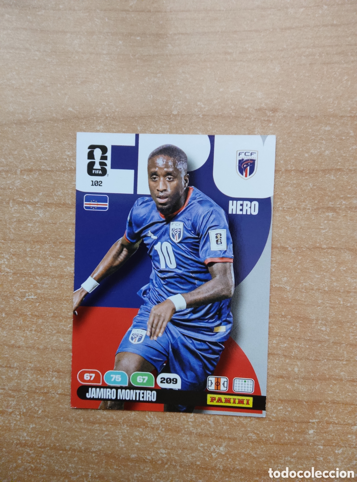 Cromos de f&uacute;tbol: 102 JAMIRO MONTEIRO CABO VERDE ADRENALYN XL MUNDIAL 2026