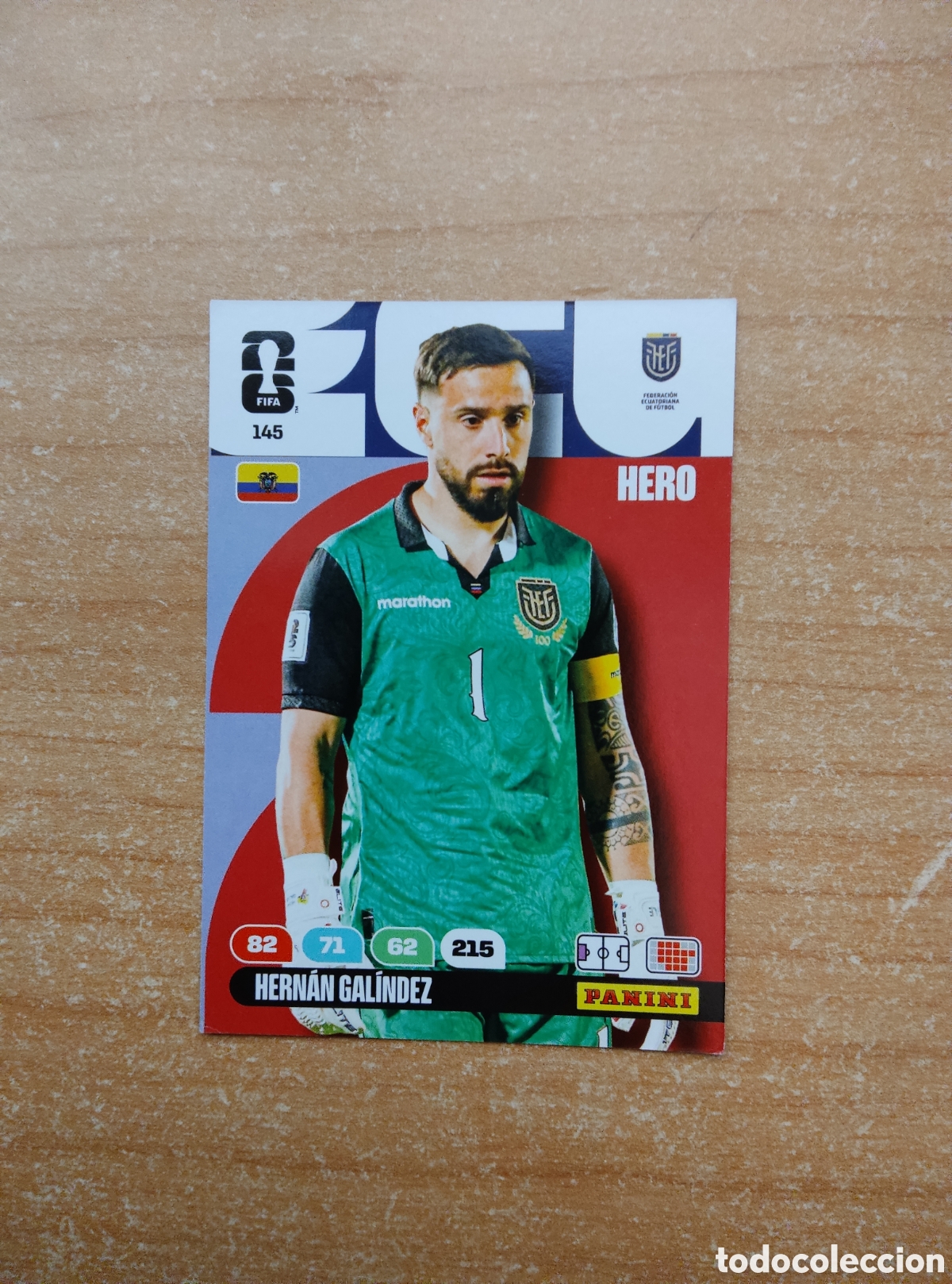 Cromos de f&uacute;tbol: 145 HERNAN GALINDEZ ECUADOR ADRENALYN XL MUNDIAL 2026