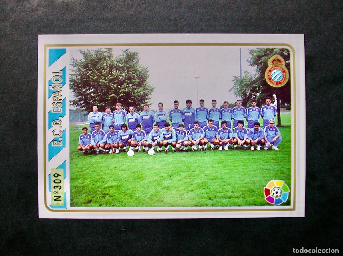 Cromos de f&uacute;tbol: N&ordm; 309 PLANTILLA DEL ESPA&Ntilde;OL DE LAS FICHAS DE LA LIGA DE MUNDICROMO 94-95