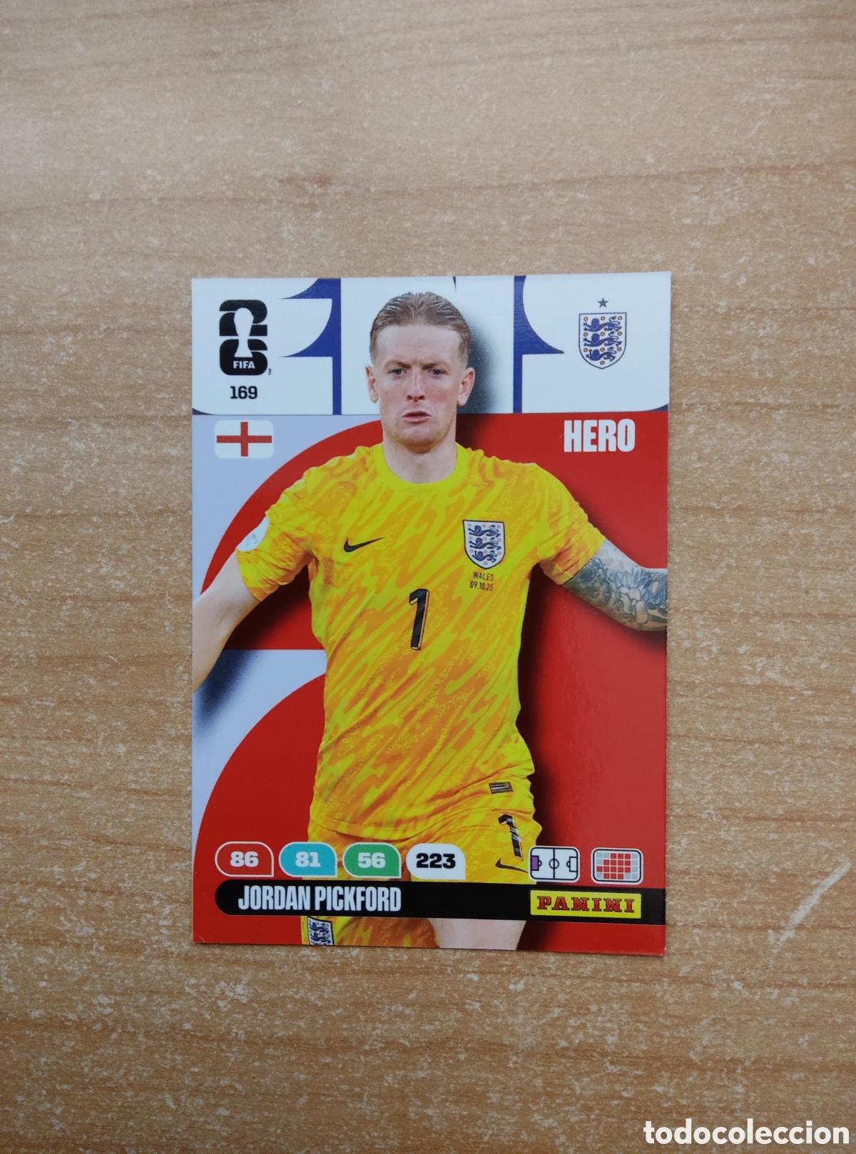Cromos de f&uacute;tbol: 169 JORDAN PICKFORD INGLATERRA ADRENALYN XL MUNDIAL 2026