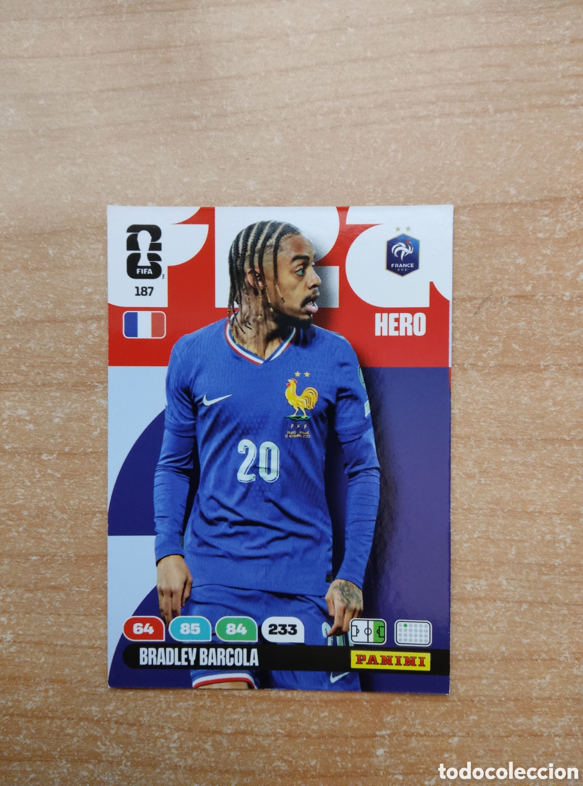 Cromos de f&uacute;tbol: 187 BRADLEY BARCOLA FRANCIA ADRENALYN XL MUNDIAL 2026