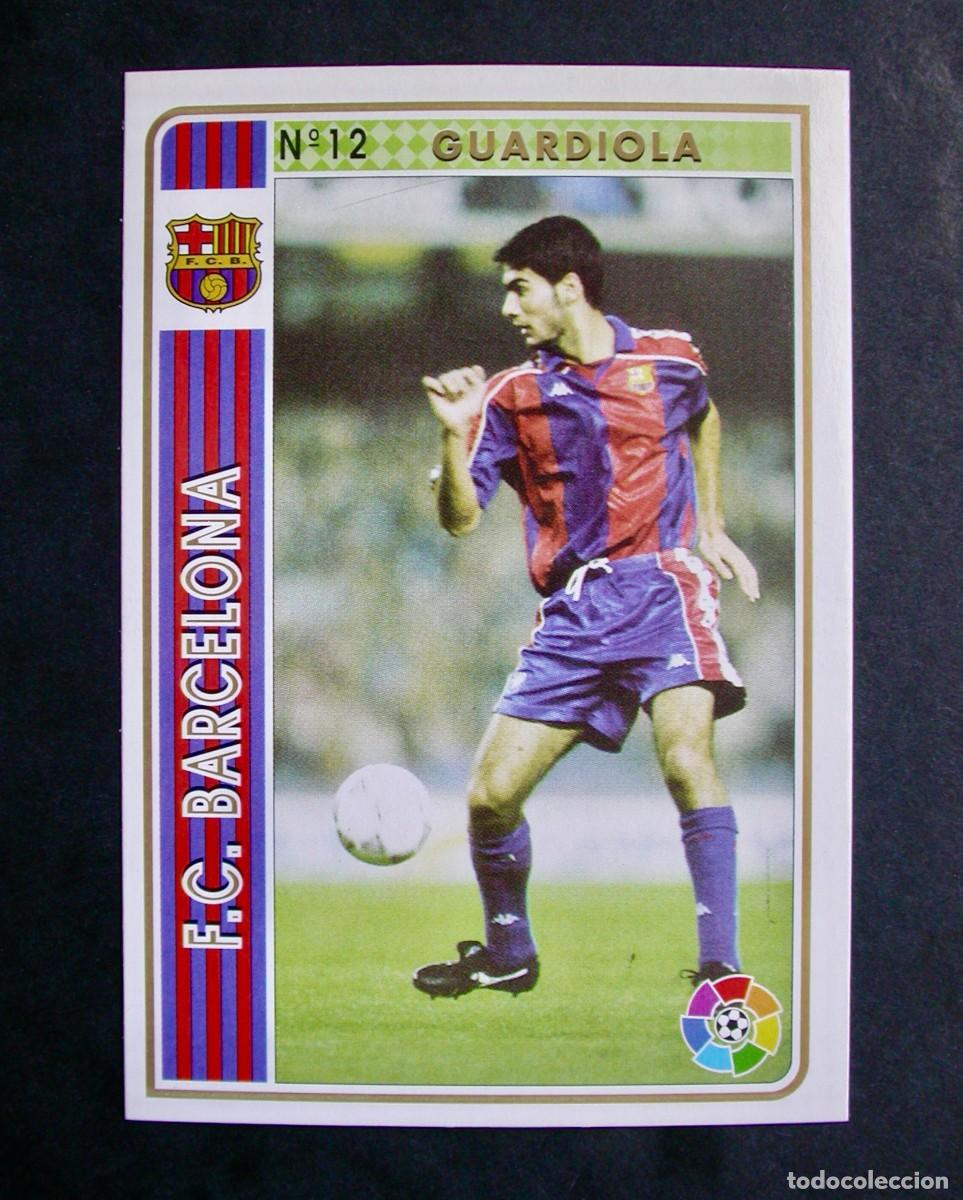 Cromos de f&uacute;tbol: N&ordm; 12 GUARDIOLA DEL F.C. BARCELONA DE LAS FICHAS DE LA LIGA DE MUNDICROMO 94-95
