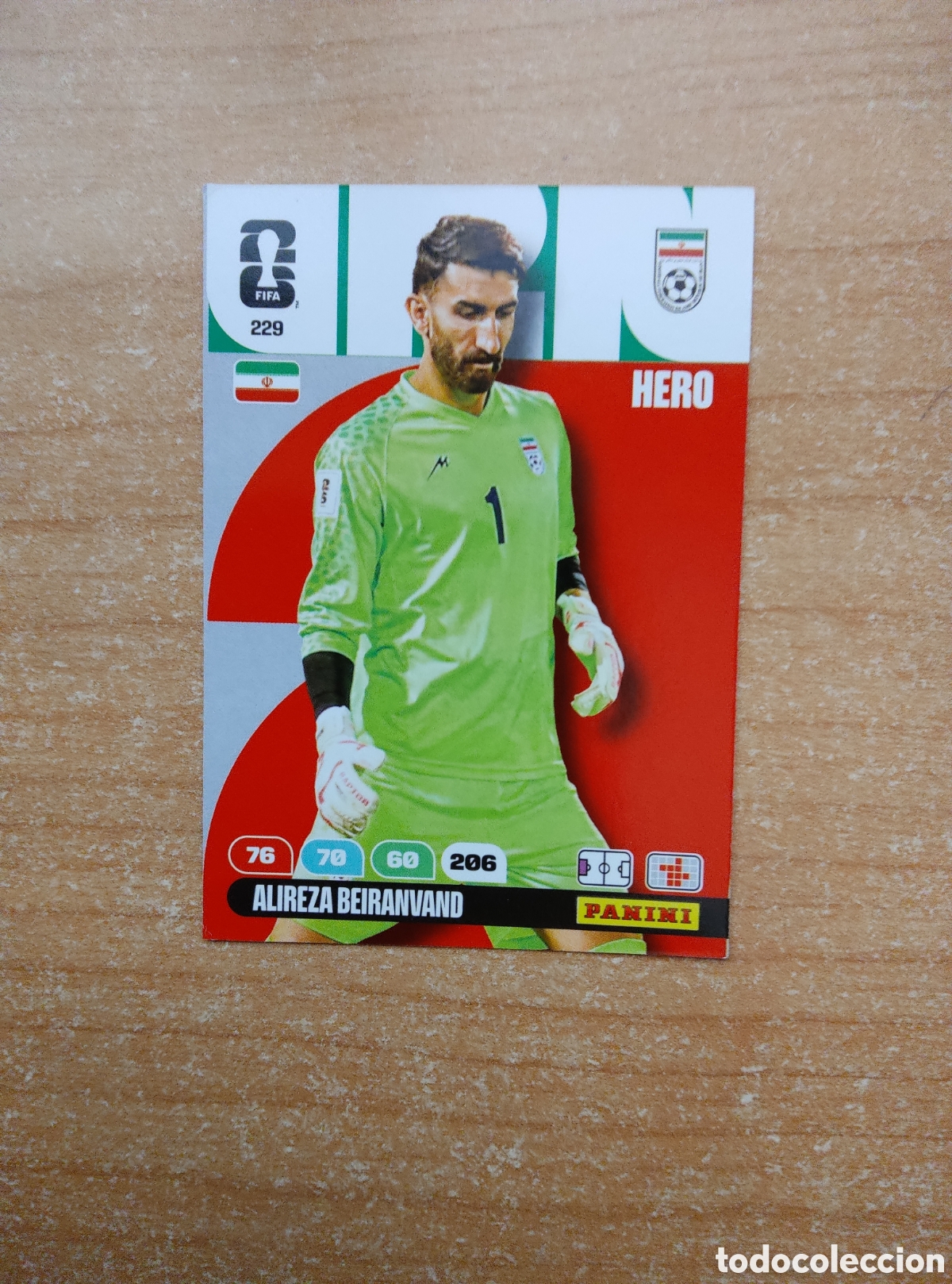 Cromos de f&uacute;tbol: 229 ALIREZA BEIRANVAND IRAN ADRENALYN XL MUNDIAL 2026