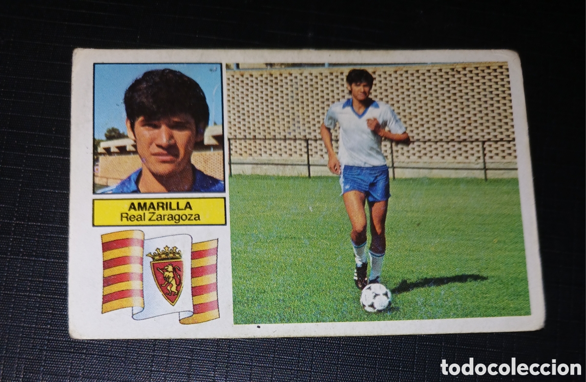 Cromos de f&uacute;tbol: Cromo Amarilla - Real Zaragoza - Liga 82 83 / 1982 1983 - Ed. Este
