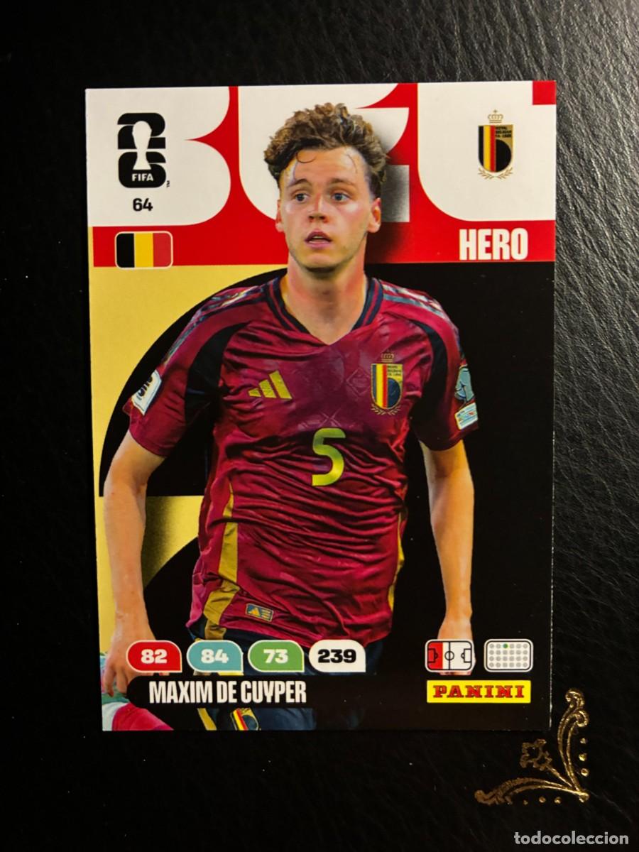 Cromos de f&uacute;tbol: 64 MAXIM DE CUYPER BELGICA FIFA WORLD CUP ADRENALYN MUNDIAL 2026 26 PANINI