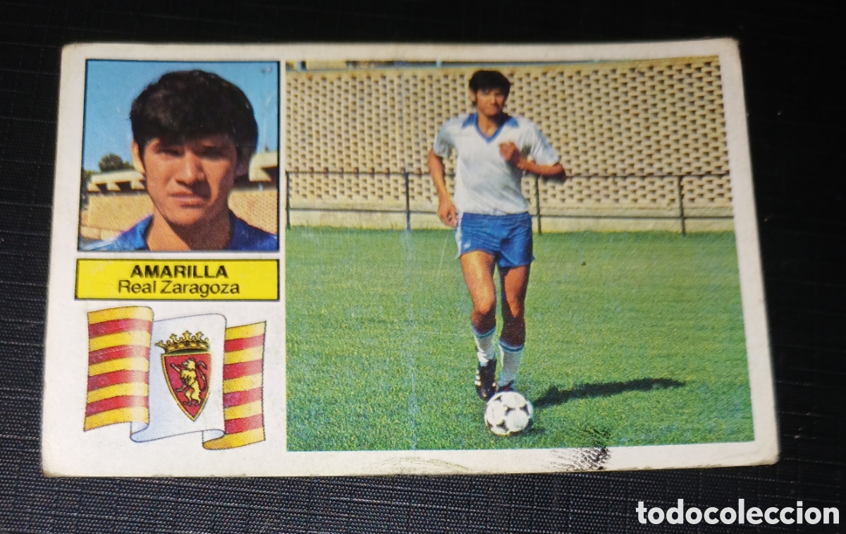 Cromos de f&uacute;tbol: Cromo Amarilla - Real Zaragoza - Liga 82 83 / 1982 1983 - Ed. Este