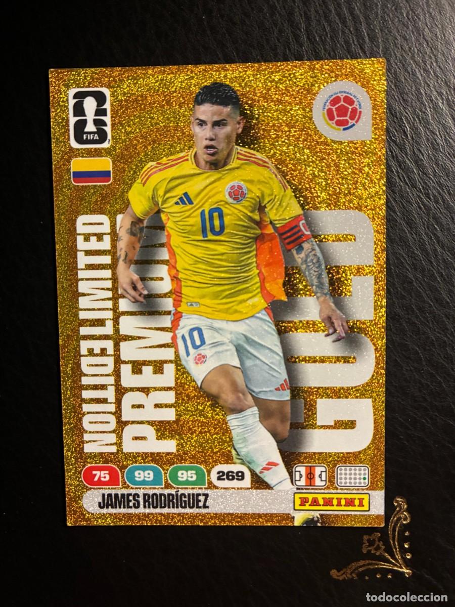 Cromos de f&uacute;tbol: JAMES RODRIGUEZ LIMITED EDITION PREMIUM GOLD FIFA WORLD CUP ADRENALYN MUNDIAL 2026 26 PANINI