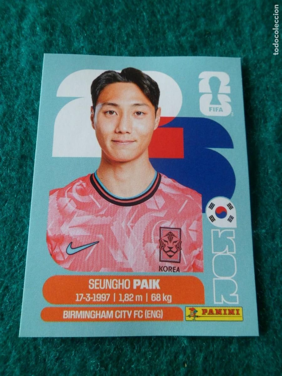 Cromos de f&uacute;tbol: CROMO FIFA WORLD CUP 2026. PANINI. SEUNGHO PAIK. KOR 14