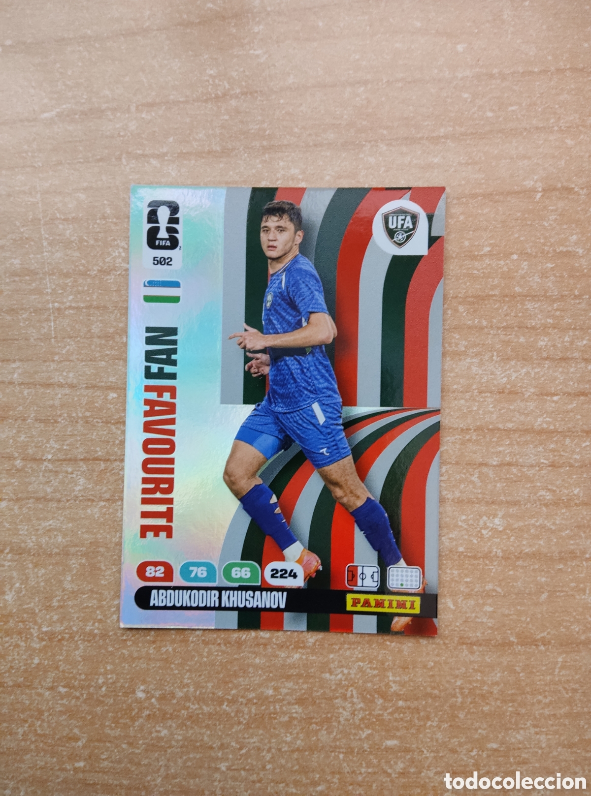 Cromos de f&uacute;tbol: 502 ABDUKODIR KHUSANOV FAN FAVOURITE UZBEKISTAN ADRENALYN XL MUNDIAL 2026
