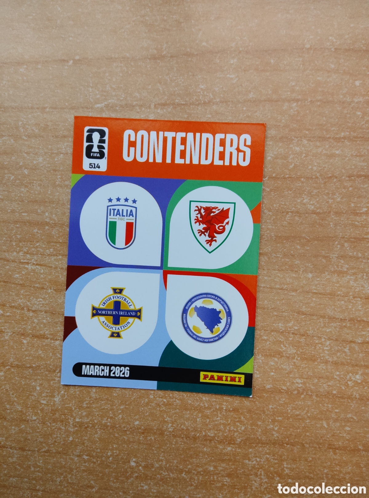 Cromos de f&uacute;tbol: 514 CONTENDERS ITALIA GALES NORUEGA Y BOSNIA ADRENALYN XL MUNDIAL 2026
