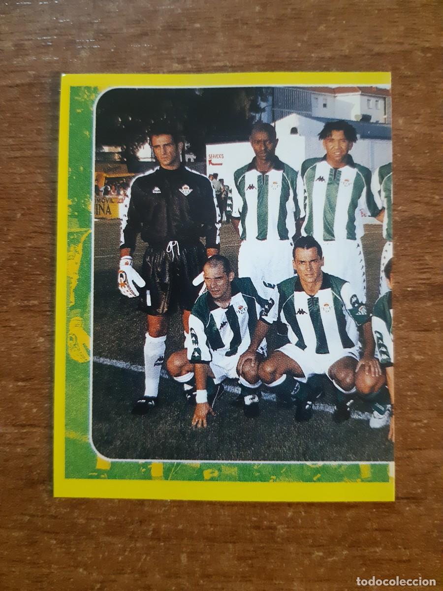 Cromos de f&uacute;tbol: N&deg;104 ALINEACI&Oacute;N REAL BETIS SUPER CAMPEONATO 98-99 PANINI SPORTS. NUNCA PEGADO, SIN PEGAR
