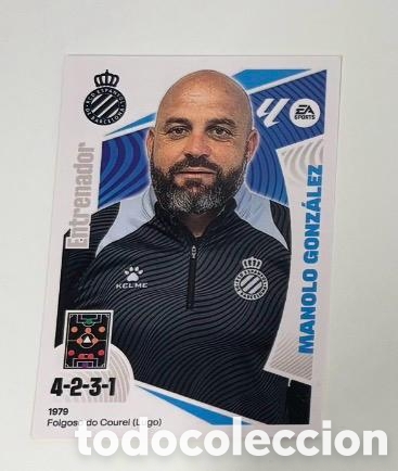 Cromos de f&uacute;tbol: MANOLO GONZALEZ ENTRENADOR ESPANYOL Panini La Liga Este 2024 2025