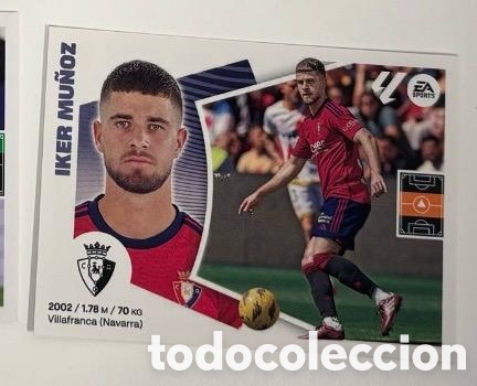 Cromos de f&uacute;tbol: IKER MU&Ntilde;OZ OSASUNA Panini La Liga Este 2024 2025