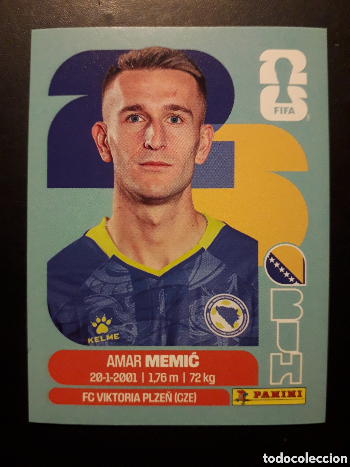 Figurine di Calcio: MEMIĆ BOSNIA HERCEGOVINA BIH 16 MUNDIAL F&Uacute;TBOL 2026 FIFA WORLD CUP PANINI SIN PEGAR PEDIDO M&Iacute;NIMO 3&euro;