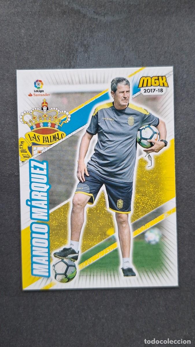 Cromos de f&uacute;tbol: L1 MANOLO MARQUEZ ENTRENADOR U. D. LAS PALMAS 320 PANINI MEGACRACKS 2017 2018 17 18
