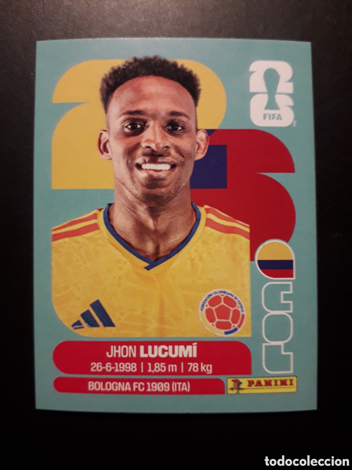 Cromos de f&uacute;tbol: LUCUM&Iacute; COLOMBIA COL 8 MUNDIAL F&Uacute;TBOL 2026 FIFA WORLD CUP PANINI SIN PEGAR PEDIDO M&Iacute;NIMO 3&euro;