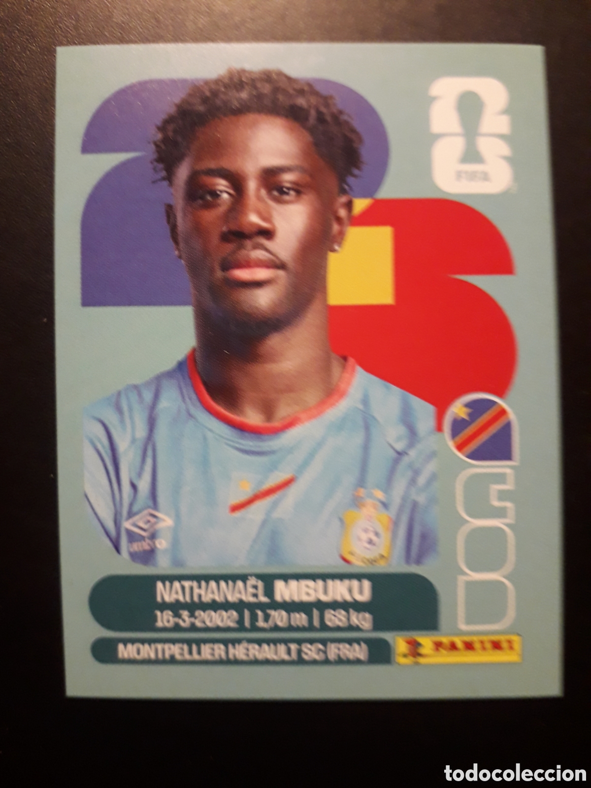 Cromos de f&uacute;tbol: MBUKU CONGO COD 20 MUNDIAL F&Uacute;TBOL 2026 FIFA WORLD CUP PANINI SIN PEGAR PEDIDO M&Iacute;NIMO 3&euro;