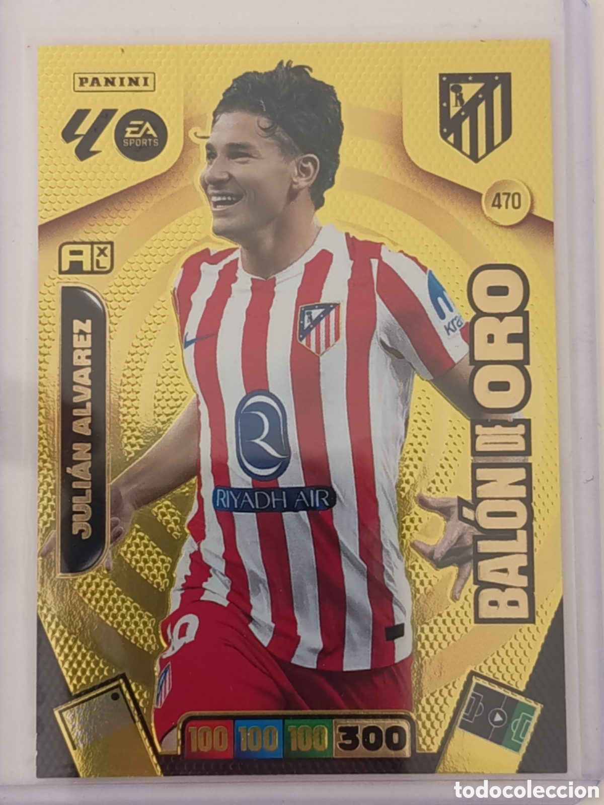 Cromos de f&uacute;tbol: Juli&aacute;n &Aacute;lvarez Bal&oacute;n de oro adrenalyn 2025-2025