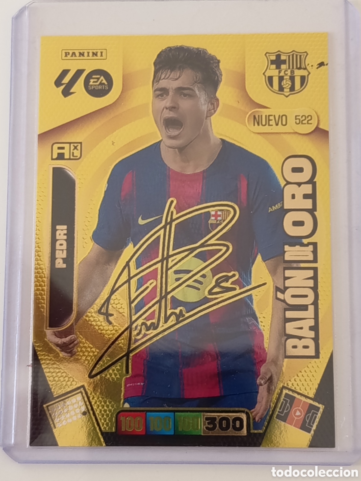 Cromos de f&uacute;tbol: Pedri bal&oacute;n de oro firma adrenalyn 2025-20266
