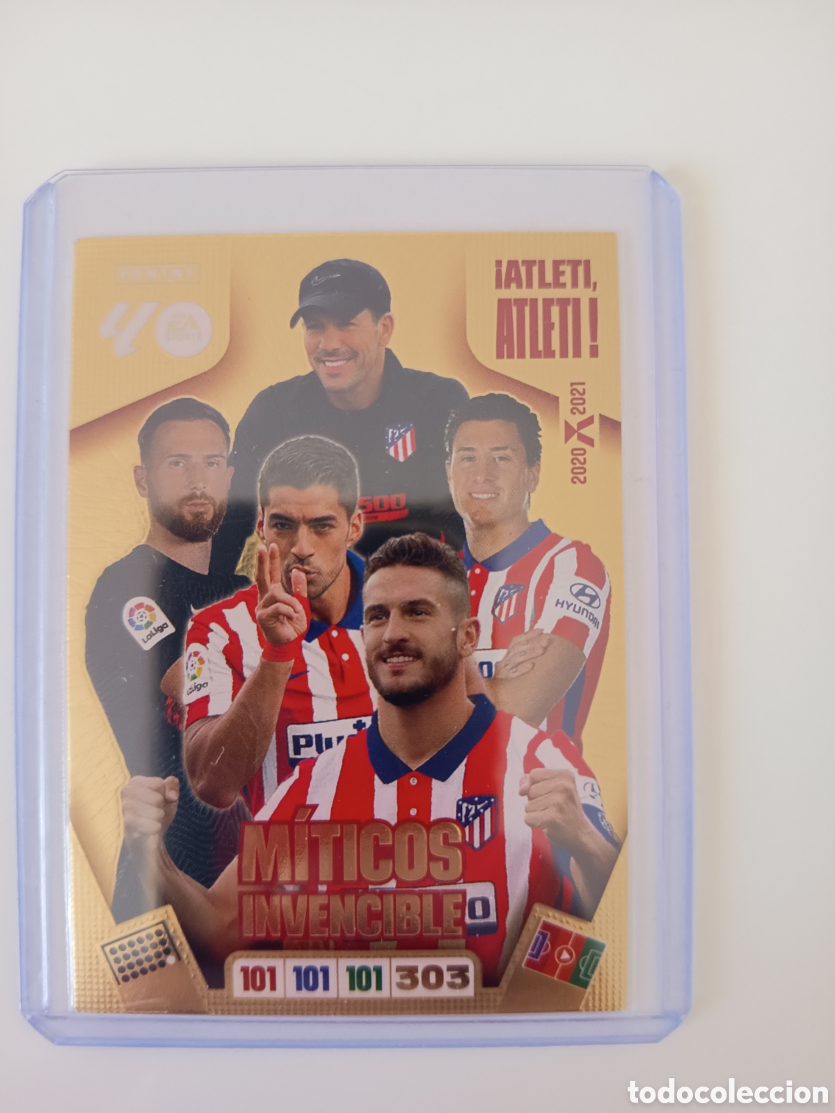 Cromos de f&uacute;tbol: M&iacute;ticos Invencible Atleti Adrenalyn 2025-2026